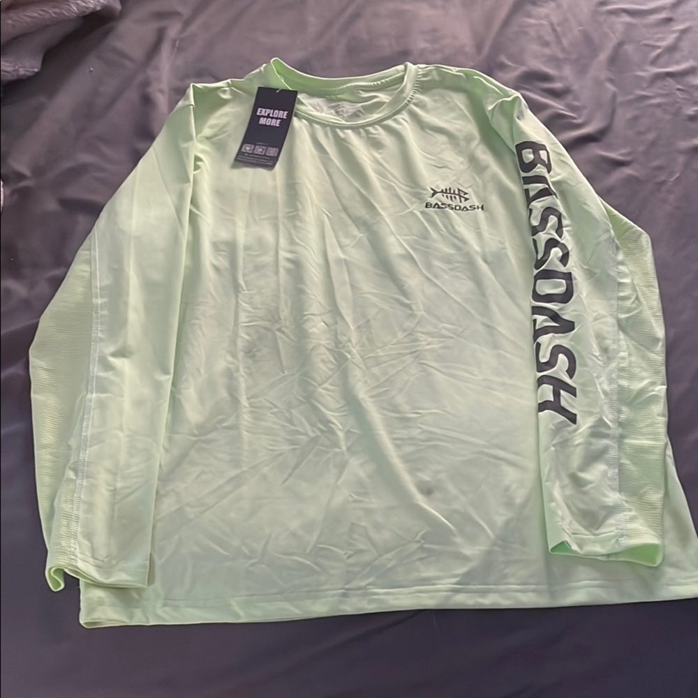 Bassdash Light Green Long Sleeve Shirt
